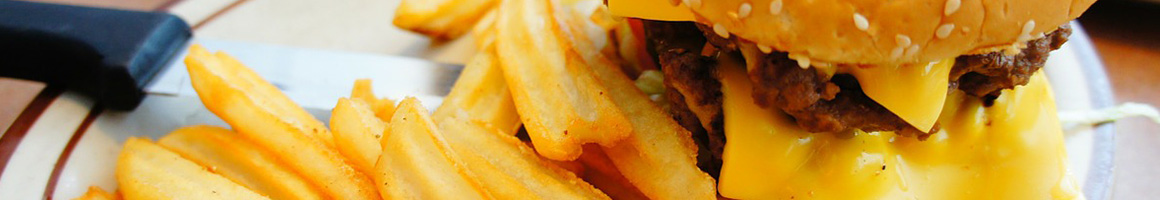 Eating Burger at Hamburger Heaven Elmhurst restaurant in Elmhurst, IL.